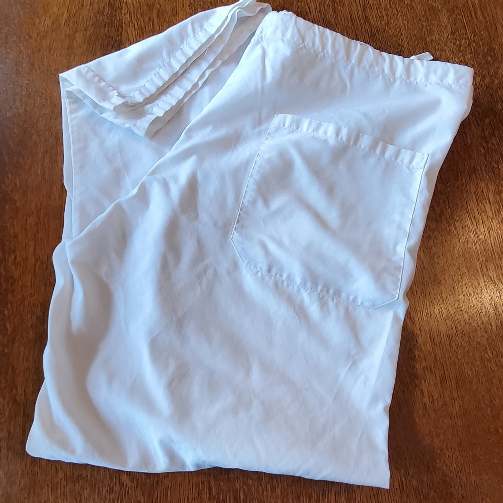 White scrub pants